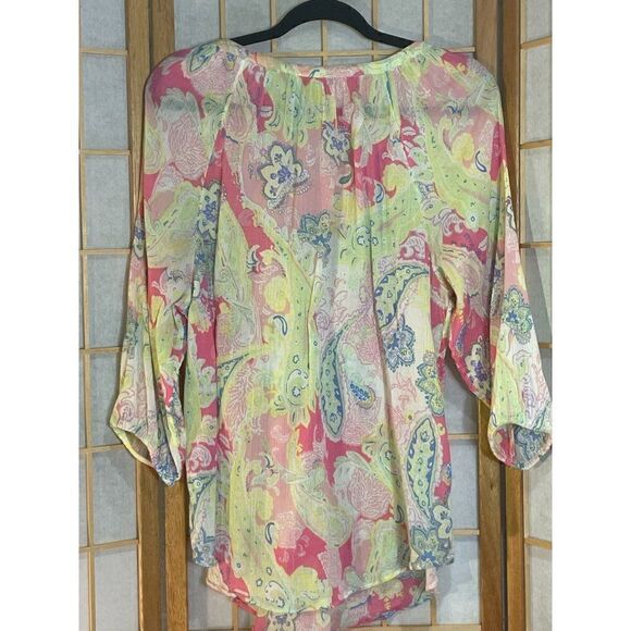 American Living Med Tropical Blouse - Picture 6 of 14